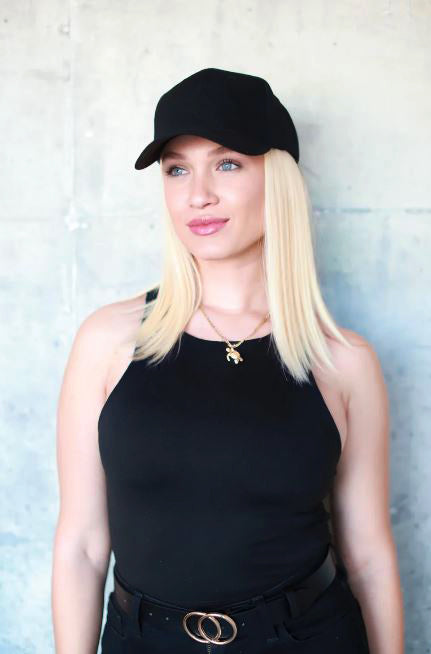 Perruque Baseball Cap Wig | Longueur 25 cm | Blonde