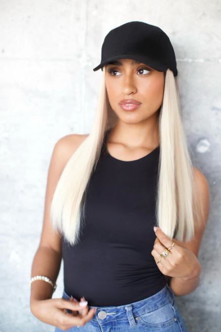 Perruque Baseball Cap Wig | Longueur 40 cm | Blonde