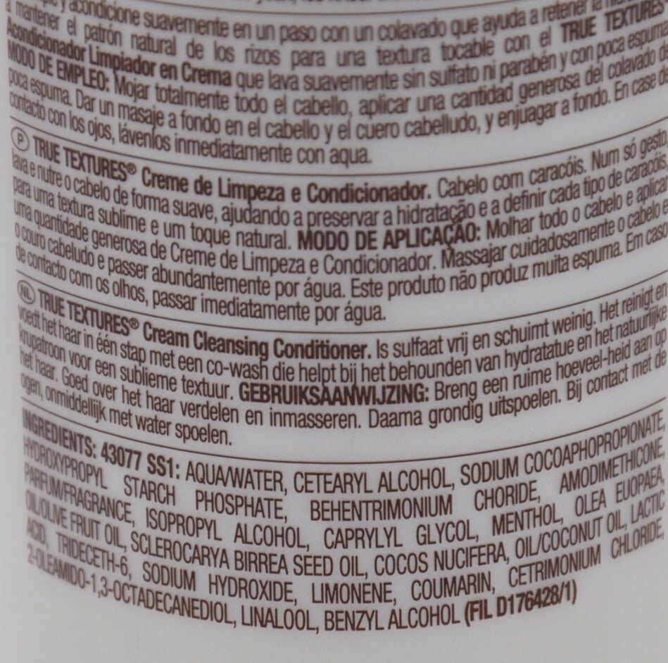 MIZANI TRUE TEXTURES Conditioner Hydrating Curl Conditioner (500 OR 1000ML)
